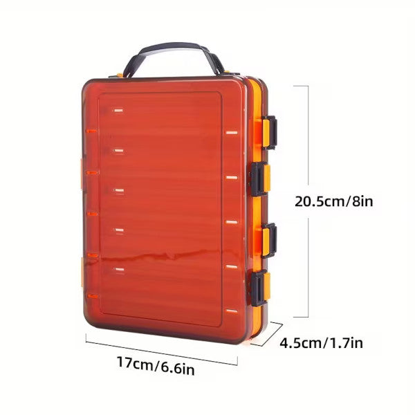 Double-Sided Semi-Transparent Fishing Lure Storage Box