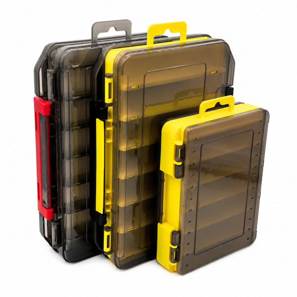3-Pack Double-Sided Fishing Lure Tackle Box Set