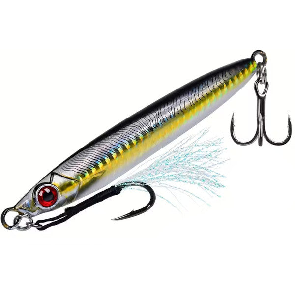 5-Piece 12.3cm 100g Mixed-Color Luminous Metal Jig Set